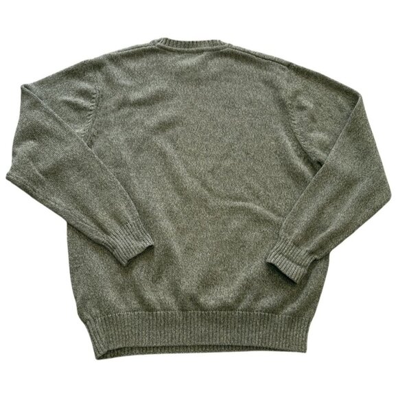 Geoffrey Beene Gray Argyle Sweater L 100% Cotton Crew Neck Grandpa Preppy Mens - Picture 4 of 6